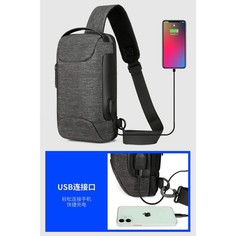 Unisex Waterproof Anti-Theft Crossbody Sling Bag
